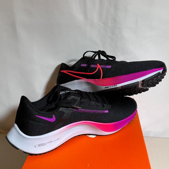 Nike Air Zoom Pegasus 38 | Men's 10 | Women's 11.5 | Black / Flash Crimson - Picture 3 of 6